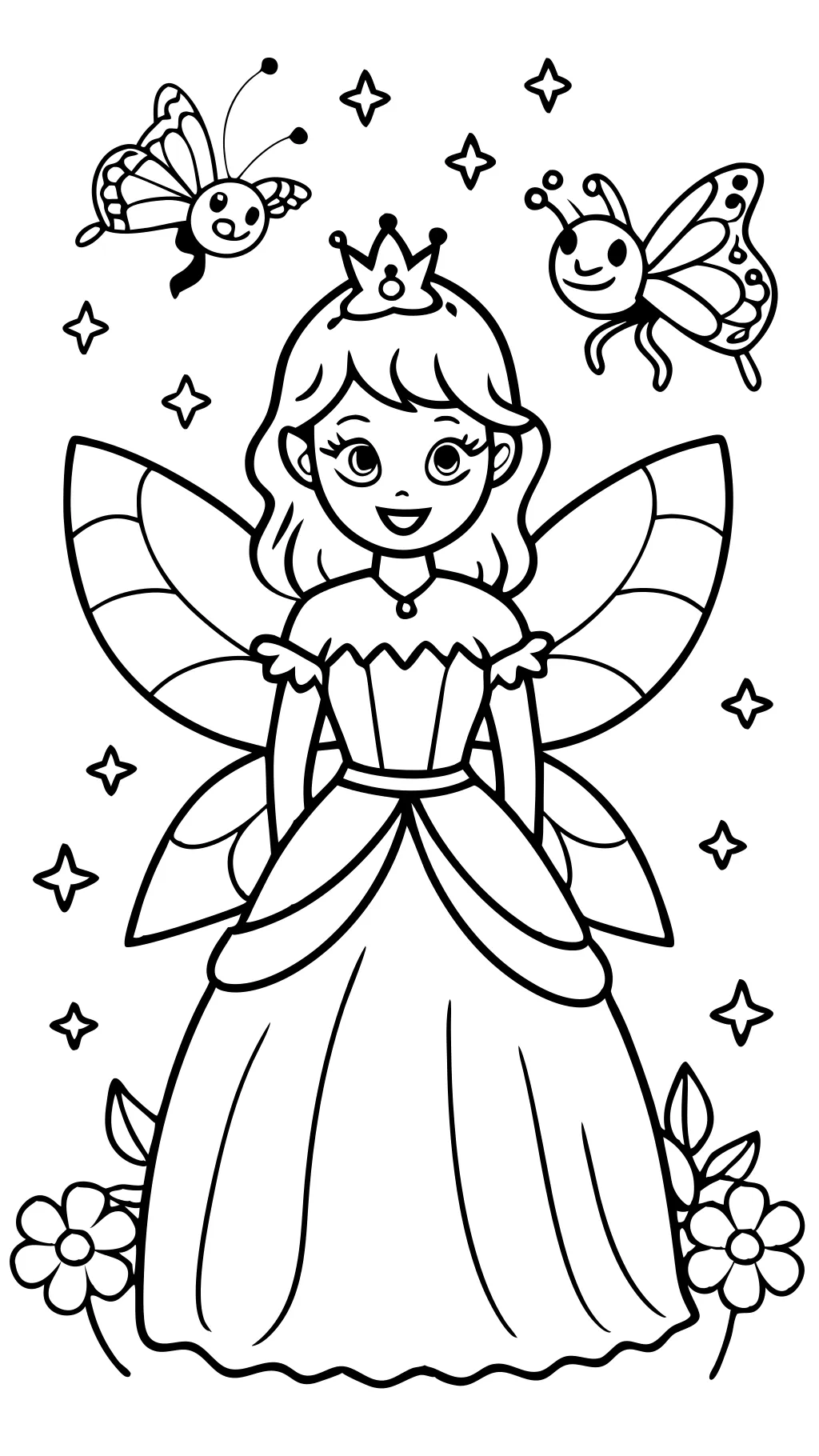 princess and fairy coloring pages